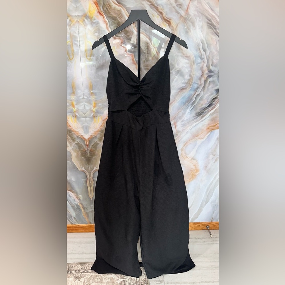 Casual Black Jumpsuit